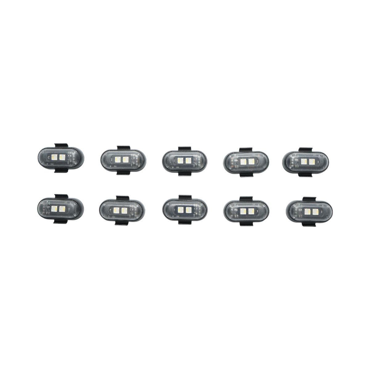 Set 10 lampi LED RGB stroboscopice cu telecomanda, 10 moduri, 8 culori, baterie litiu 110mAh reincarcabila USB-C IP65